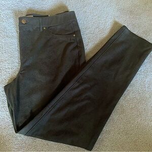 NWT Chico’s Ambered Olive Knit Suede Crocodile Pant Size 1 US Size: M/8
